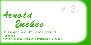 arnold enekes business card